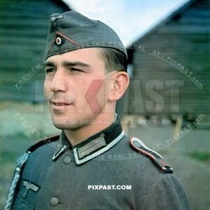 German artillery Wehrmacht soldier from artillery regiment 84 with Badge of Marksmanship and Radio Funker Badge