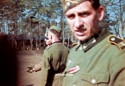 German officer with iron cross ribbon from 2nd Cavalry Regiment. Army training Kaserne Germany 1939
