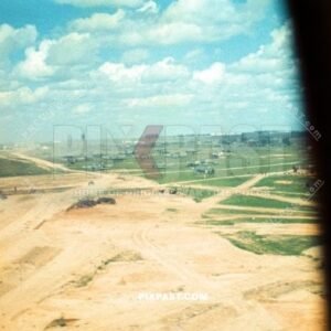 German plane fly over a temporary Luftwaffe military air field in Russia summer 1941. Luftlotte 2. Major Heinrich Bindewald