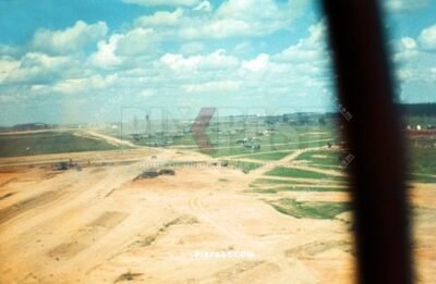 German plane fly over a temporary Luftwaffe military air field in Russia summer 1941. Luftlotte 2.  Major Heinrich Bindewald
