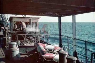 German troops on there way to Oslo Norway from Hamburg on board the submarine supply ship Isar May 1940