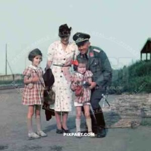 Germany Thuringen 1940 German Luftwaffe FLAK officer uniform sword daggger family children 3. Flak Abt. 701