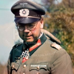 Germany army General Knights Cross Winner Erich Brandenberger inspecting the 8th Panzer Division. Russia 1942