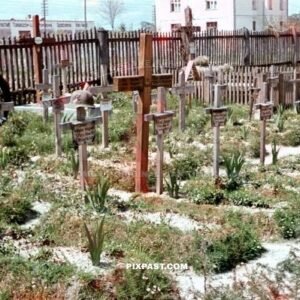 Germany army soldier war grave. Russia 1942. 297 Infantry Division