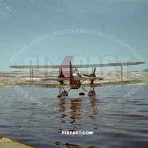 Heinkel He 59 - Reconnaissance / Attack Floatplane Aircraft Luftwaffe, Tripoli harbour in Libya, 1942.