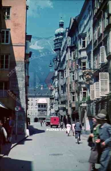 Herzog-Friedrich-Straße in Innsbruck, Austria 1940