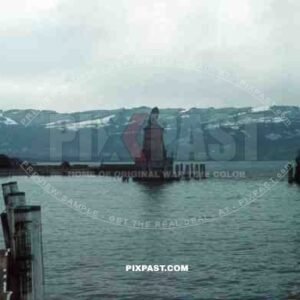 Höglwörth, Bayern, Bavaria, 1939, Am Lidenauer Hafen, Bodensee, Harbour, Lyon statue, Lighthouse,