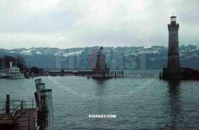 Höglwörth, Bayern, Bavaria, 1939, Am Lidenauer Hafen, Bodensee, Harbour, Lyon statue, Lighthouse,