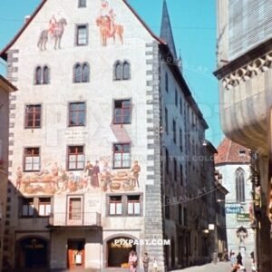 Hohe Haus in Konstanz Zollernstrasse 29. Konstanz Germany. Boden See. Hotel Lorenz. Wall paintings. Friseur Vogel 1939