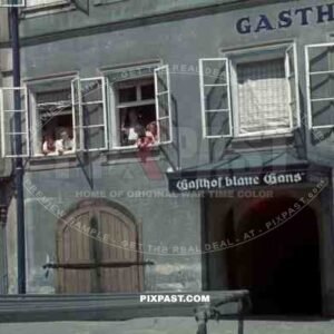 Hotel Zur Blauen Gans. Getreidegasse 41.  Salzburg Austria 1940.