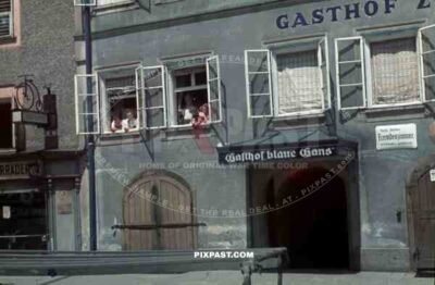 Hotel Zur Blauen Gans. Getreidegasse 41. Salzburg Austria 1940.