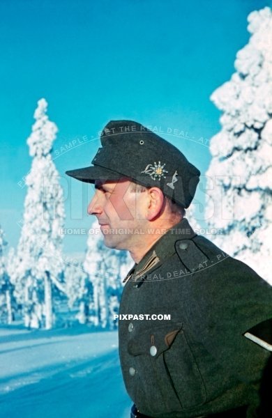 Hugo Krause of the Elite 5. Gebirgsjager Mountain Division in Finland 1944. 134th.