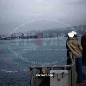 In the Seattle harbour on the USS Admiral H.T.Mayo, USA 1946