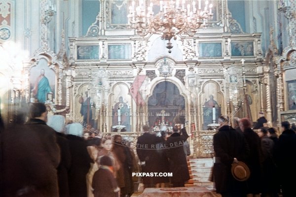 Inside a mass in a Catholic Church in occupied Ukraine 1941