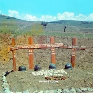 Invasion of Greece 1941. 304 Schutzen Regiment. 2nd Panzer Division. German Wehrmacht Soldier war graves