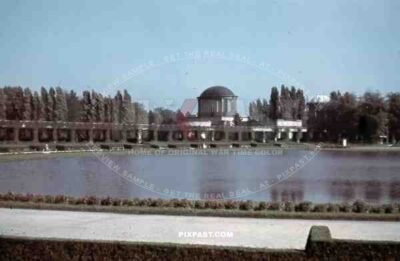 Jahrhunderthalle at the Wrocławska Fontanna in Breslau, Poland 1941