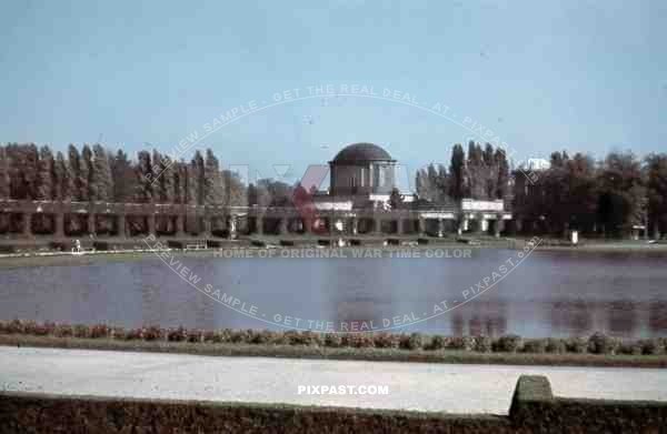Jahrhunderthalle at the Wrocławska Fontanna in Breslau, Poland 1941