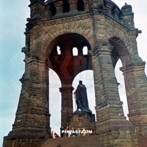Kaiser Wilhelm Monument Kaiser Wilhelm Denkmal in Porta Westfalica  Germany June 1939