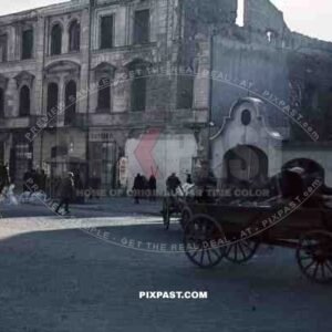 Kapucyńska, bombed building in Lublin Poland 1939