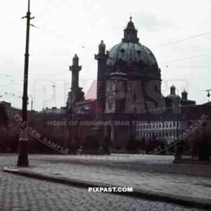 Karlsplatz and Karlskirche in Vienna, Austria 1939