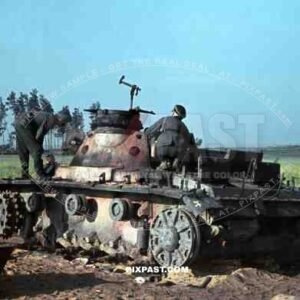 Knocked Out German Panzer 3, Dubno Ukraine, Battle of Brodny 1941. 16. Panzer Division.