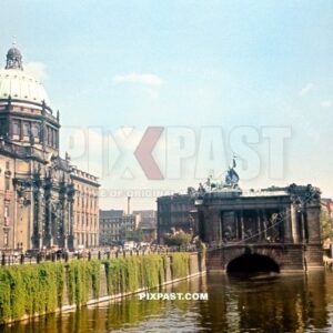 Konigliches Schloss, Stadtschloss, Portalseite Berlin Germany June 1939. Spree River.