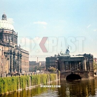 Konigliches Schloss, Stadtschloss, Portalseite Berlin Germany June 1939. Spree River.