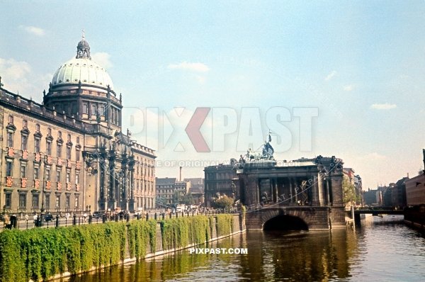 Konigliches Schloss, Stadtschloss, Portalseite Berlin Germany June 1939. Spree River.