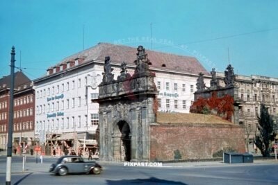 Konigstor in Stettin Germany / Poland September 1940.  Anklamer Tor. Festung Stettin.