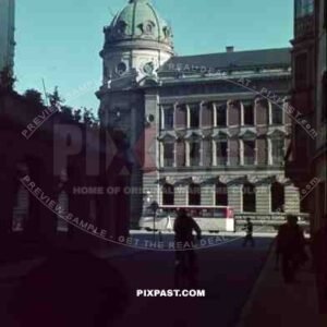 Konstanz Germany 1939, Old Post Office, Bus