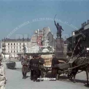 Krasinskich square in Warsaw, Poland 1940