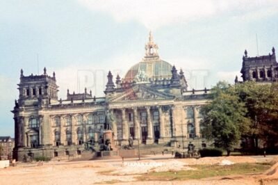 Large construction building site in front of the Reichstag in Berlin Mittel June 1939 Germany