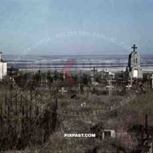 Lazarevskaya church ruin and Sevastopol cemetery, Crimea 1941