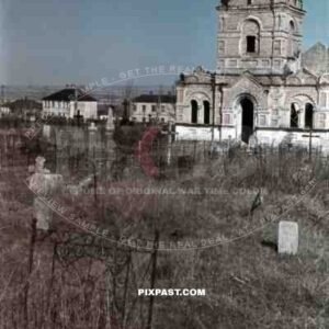 Lazarevskaya church ruin and Sevastopol cemetery, Crimea 1941
