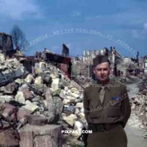Leipzig 1945 ruins destroyed bombed 69th infantry division allied USA army