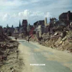 Leipzig Germany 1945 destruction destroyed ruins US army 69th infantry division