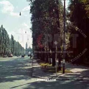 Leopoldstrasse, directon Siegestor, Munich Germany 1937