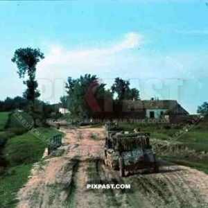 Light Halftrack Sd. Kfz. 10 with PAK cannon, Russia, 1941, 103 Schutzen Regiment, 14th Panzer Division, motorbike,