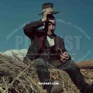 Local german  farmer on the outskirts of Stuttgart 1939.