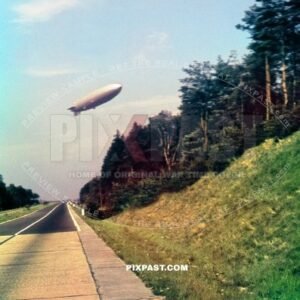 Luftschiff LZ 130 Graf Zeppelin II over Munich area Bavaria Germany 1938