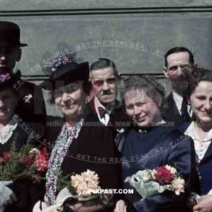 Luftwaffe officer wedding day Vienna Austria 1941 WIEN family portrait bowler hat Hitler mustache.