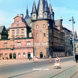 Mainkai Road. Rententurm in Frankfurt am Main Germany September 1939