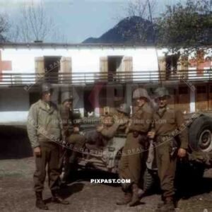 Makeshift Combat Hospital in Ruhpolding Bavaria 1945 for German POWs and American Gis