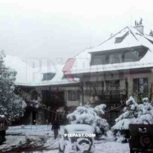Mechanized troops of the 101st Cavalry Regiment capture Willy Messerschmitt family house in Murnau Bavaria 1945.