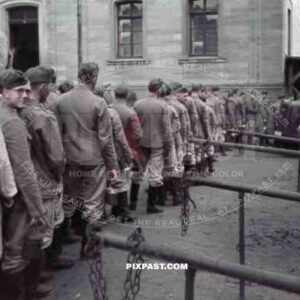 Medical  Wehrmacht soldiers in front of the school in Kandel, Germany 1940