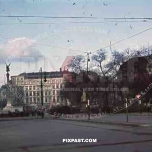 Mehringplatz with statues, Berlin, Germany 1941
