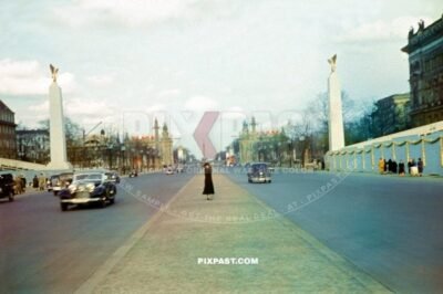Mercedes Benz passing Unter den Linden in Berlin Mittel Germany June 1939