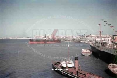 Military harbour in Alexandria, Egypt 1939
