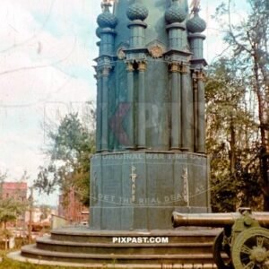 Monument to the defenders of Smolensk in 1812 in Lopatinsky garden. Smolensk west Russia 1941.