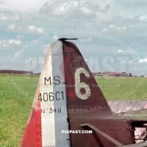 Morane Saulnier MS 406C1. Captured / Destroyed French air force fighter plane. Abbeville France June 1940